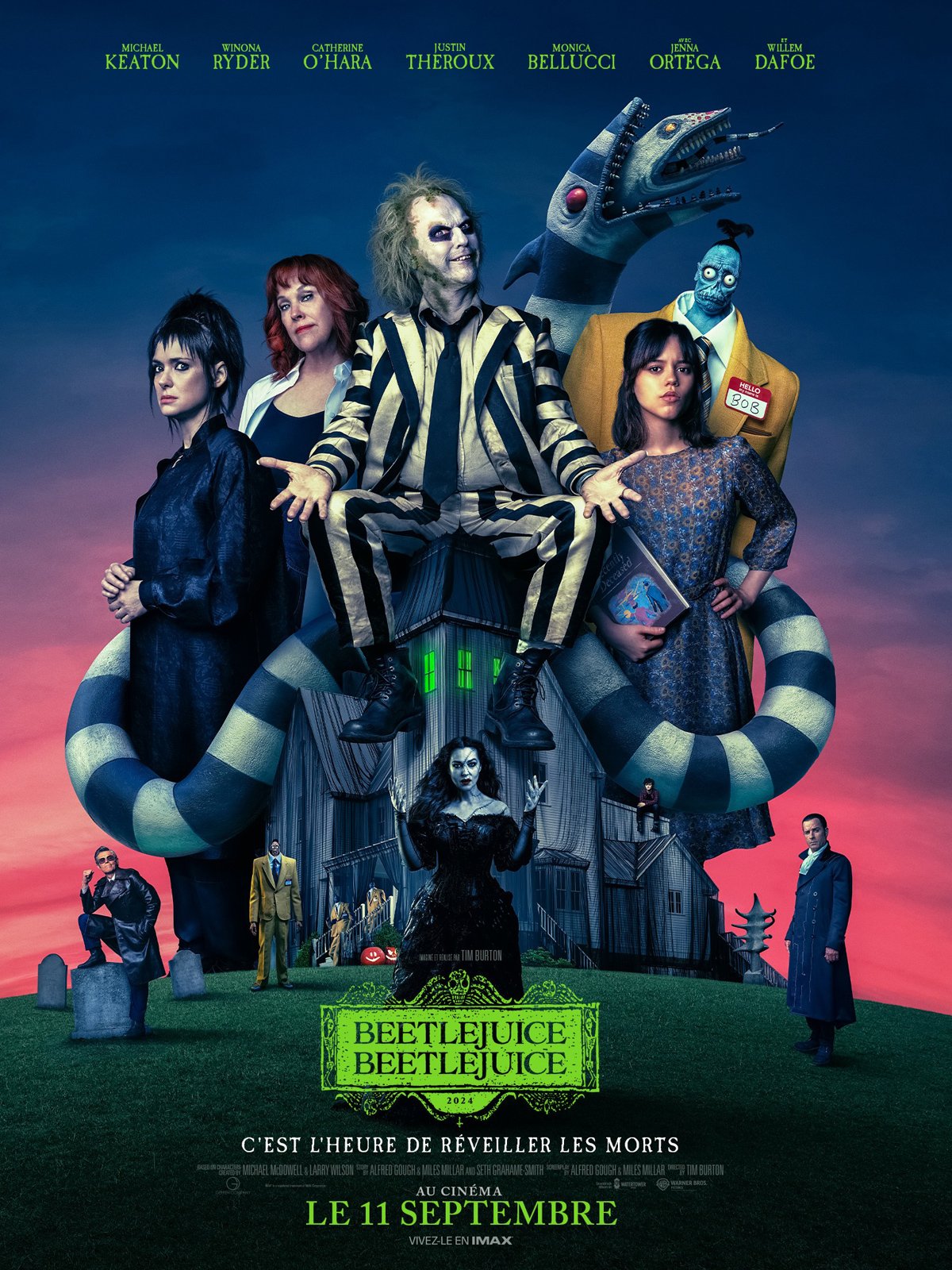 Affiche du film Beetlejuice Beetlejuice au cinéma Paradiso de St MArtin en Haut